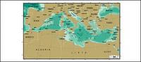 Vector map of the world - the Mediterranean map