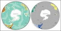 Mapa de vector del món exquisit material - mapa esfèric de l'Antàrtida