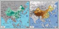 Vector map of the world exquisite material - the Chinese map