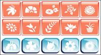 Flower theme vector icon
