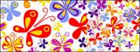 Colorful butterfly background