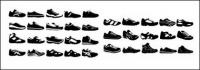 Eri mustavalkoinen urheilu kengät