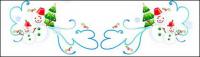 Christmas exquisite lace Vector material-6