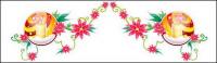 Christmas exquisite lace Vector material-7