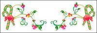 Christmas exquisite lace Vector material -18