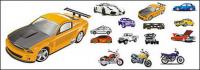 Automobile and motorcycle vector material