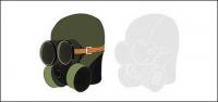 Vector material military gas masks