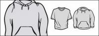 The trend of long-sleeved T-shirt material vector