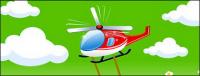 Vector material helicopter cartoons