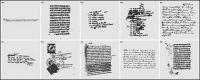Cartes manuscrites anglès i mata-segells vectorials material