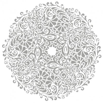 floral round background vector illustration