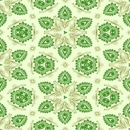 vector green seamless floral ornament