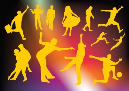 active people vector graphics