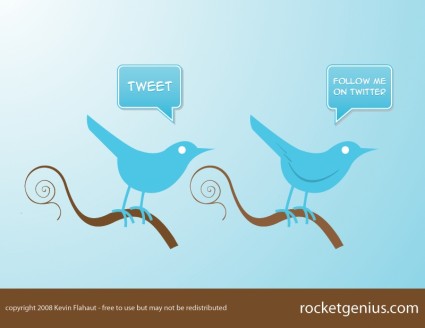 twitter style bird icons