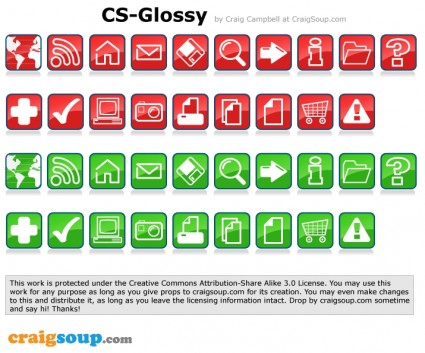 glossy vector icons