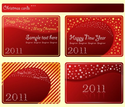 christmas and new year card vector