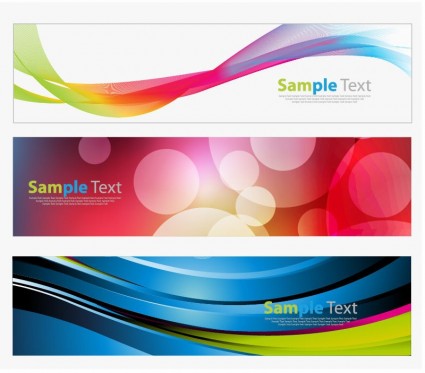 colorful banners vector graphic
