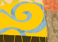 Yellow abstract wallpaper map