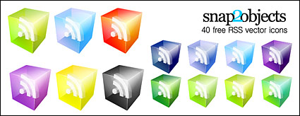 3D RSS Subscribe vector icon material