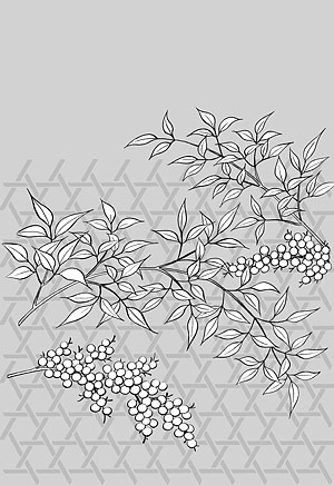 Vector line drawing of flowers-36