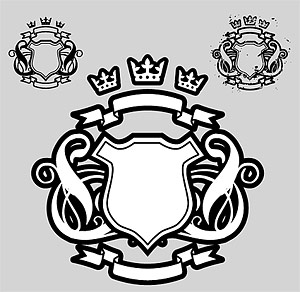 Shield crown banner