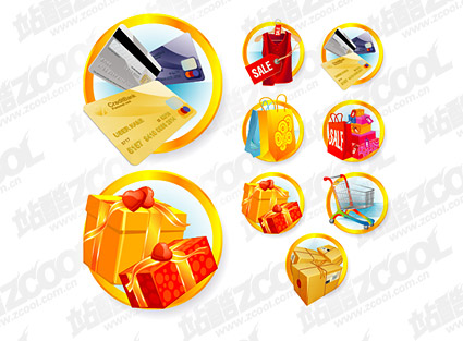 Vector material consumption shopping icon