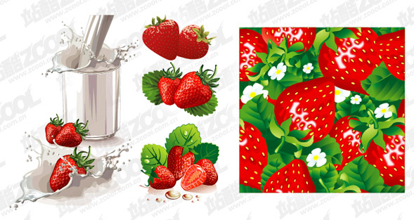 Strawberry milk and dynamic vector material