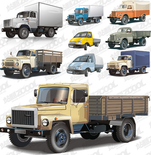material de vector de camions