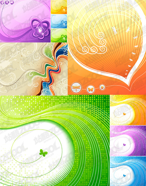 dynamic lines vector illustrations material
