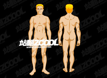 Male human vector material