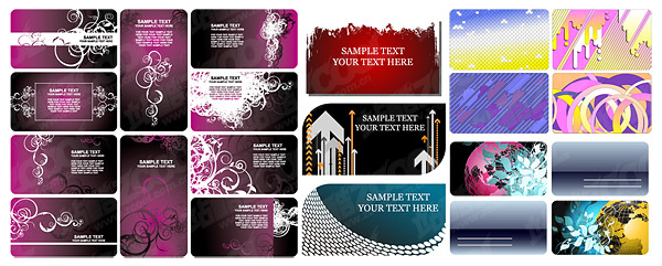 card template vector background material