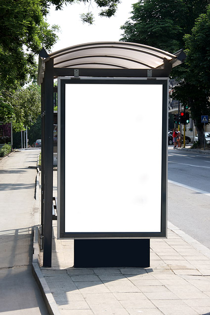 Shelters billboard picture blank template material