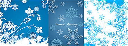 blue snowflakes vector background material