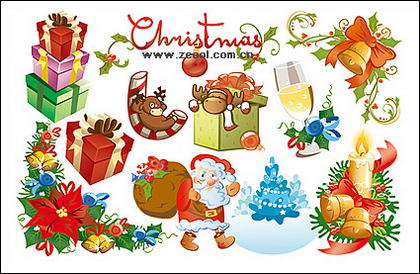 Beautiful and lovely Christmas element vector material