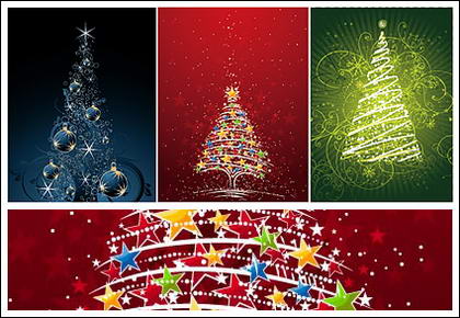 flashing Christmas tree vector material
