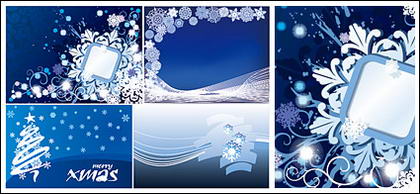 Christmas snowflakes vector background material