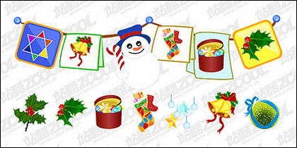 Practical Christmas decorations design vector material