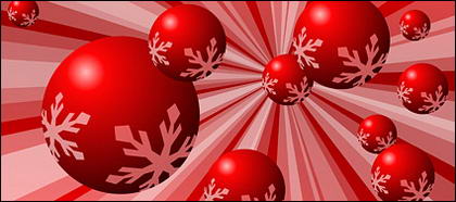 Red snow ball vector material