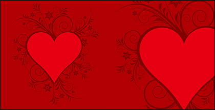 Red heart-shaped pattern vector material