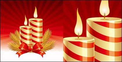 Christmas candle Vector fine material