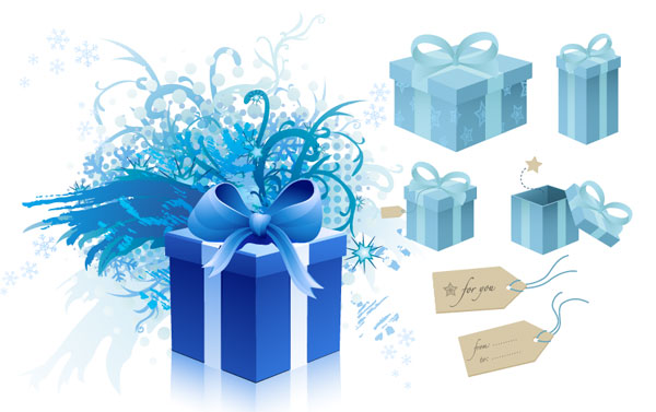 tag snowflake gift box