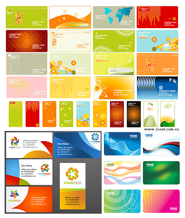 Variety of commercial card vector material
