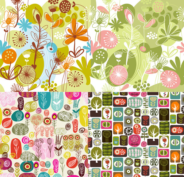 Lovely flowers and plant material vector