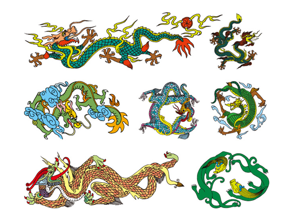 Keywords traditional Chinese dragon Chinese dragon classical wind vector 