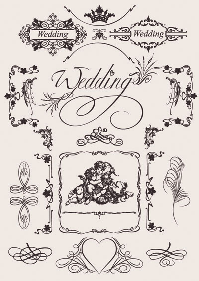 Keywords pattern lace borders marriage wedding hearts feathers