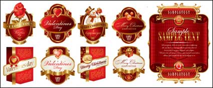 Holiday label vector material
