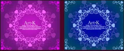 2 lines of beautiful lace Vector material