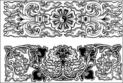 Chinese classical vector of the material 23