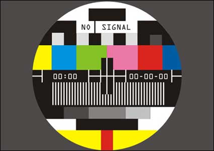 Schermo TV non segnale materiale vettoriale