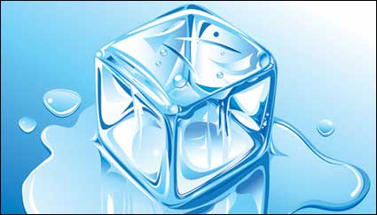 Materiale vettoriale ghiaccio realistico